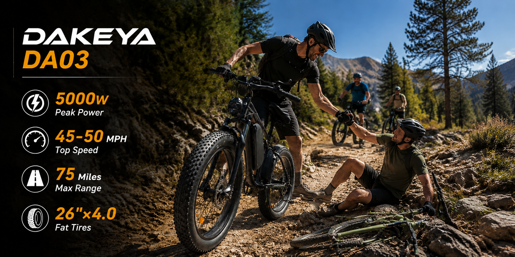 Dakeya Da03 REBEL OFF ROAD eBike: 5000W Dual Motor, Full Suspension