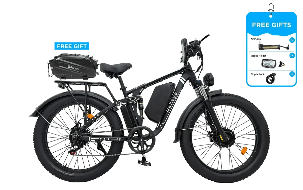 Dakeya DA03 dual-motor fat-tire e-bike with hydraulic disc brakes