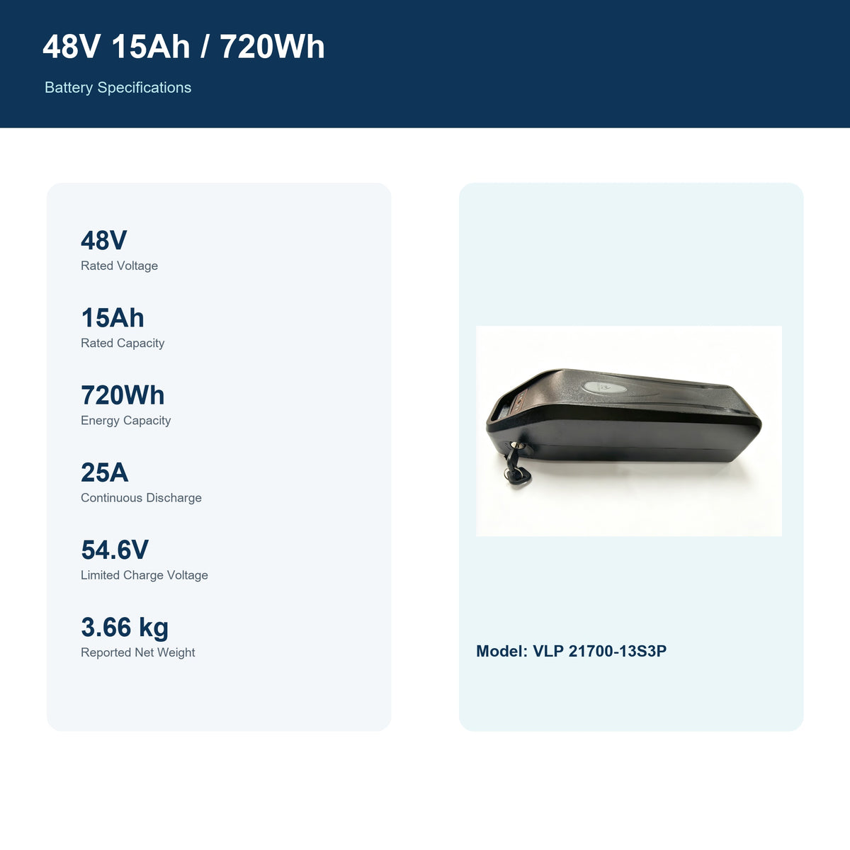 48V 15Ah Hailong-Style E-Bike Battery – 720Wh, 25A BMS - Accessories/Parts - Dakeyabike