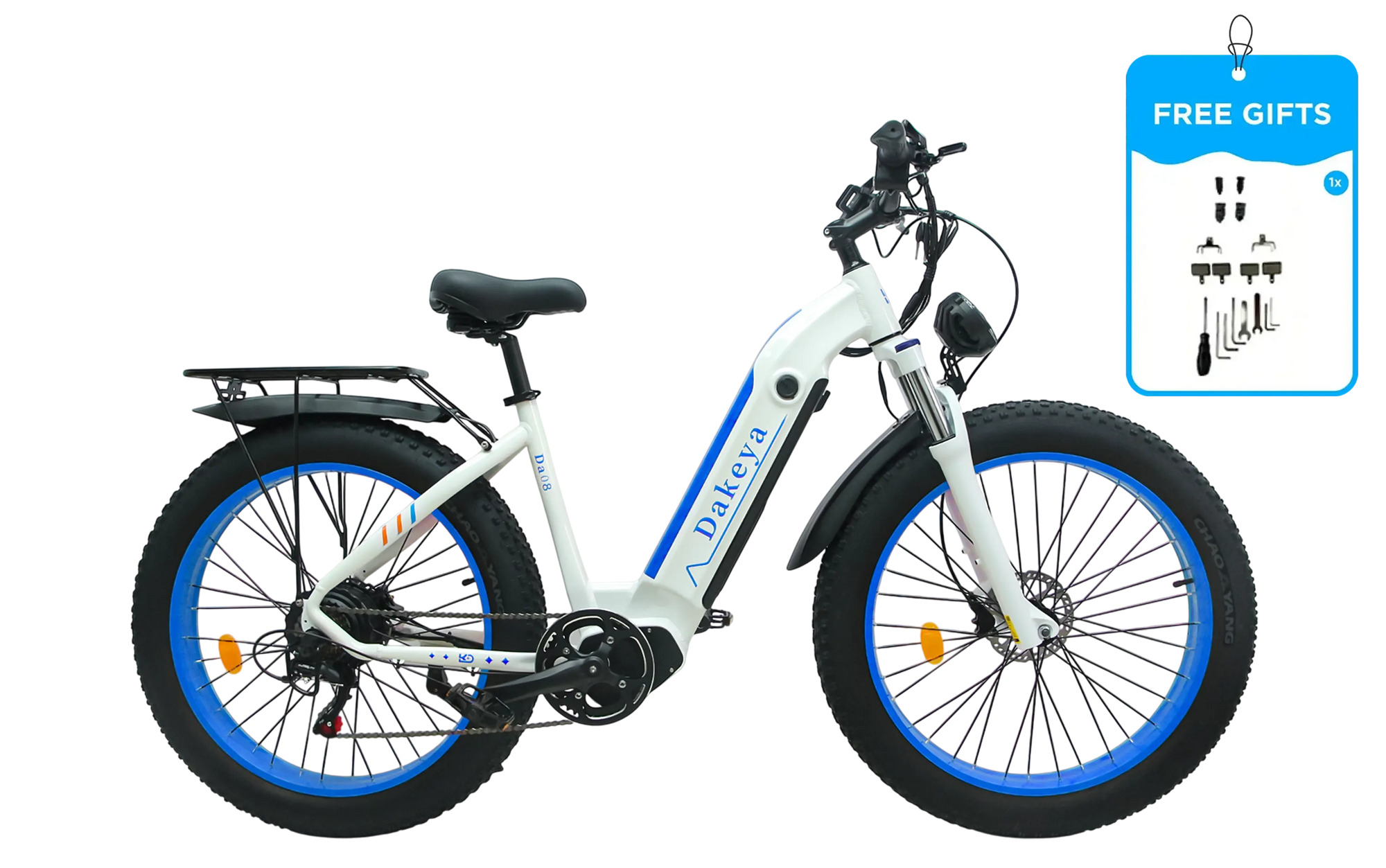 Dakeya DA08 Electric Bike – 1000W Fat Tire eBike | 31 MPH, 50 Mile Range