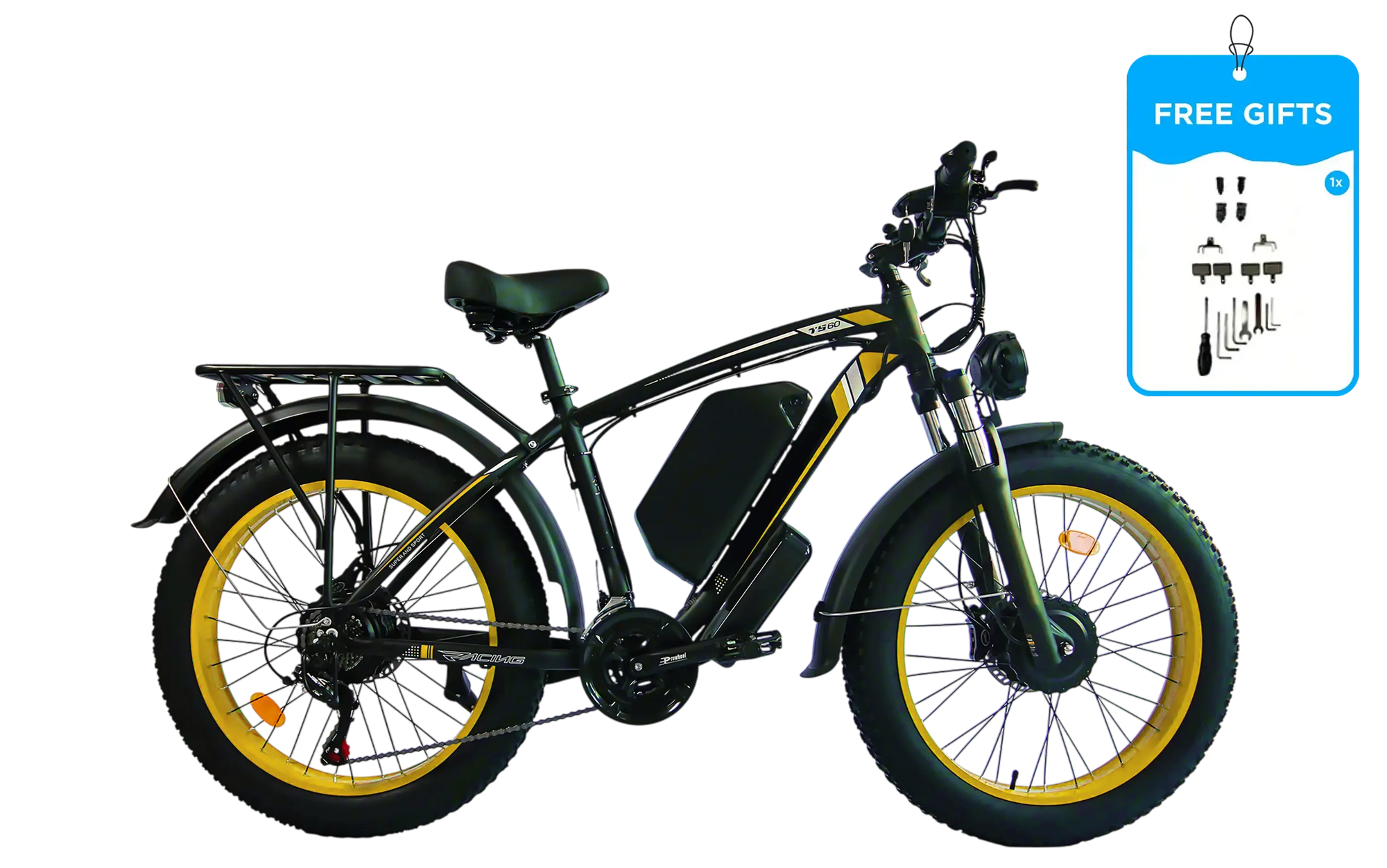 Dakeya TS60 5000W Fat Tire Electric Bike – Dual Motor 60V Off-Road eBike - Electric Bike - Dakeyabike