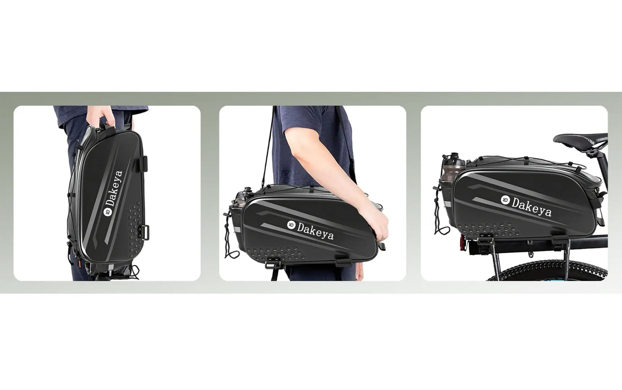 Dakeya 10L Hard Shell Rear Rack Bag - Waterproof Bike & Ebike Trunk