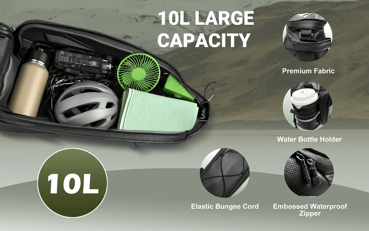 Dakeya 10L Hard Shell Rear Rack Bag - Waterproof Bike & Ebike Trunk - Accessories/Parts - Dakeyabike