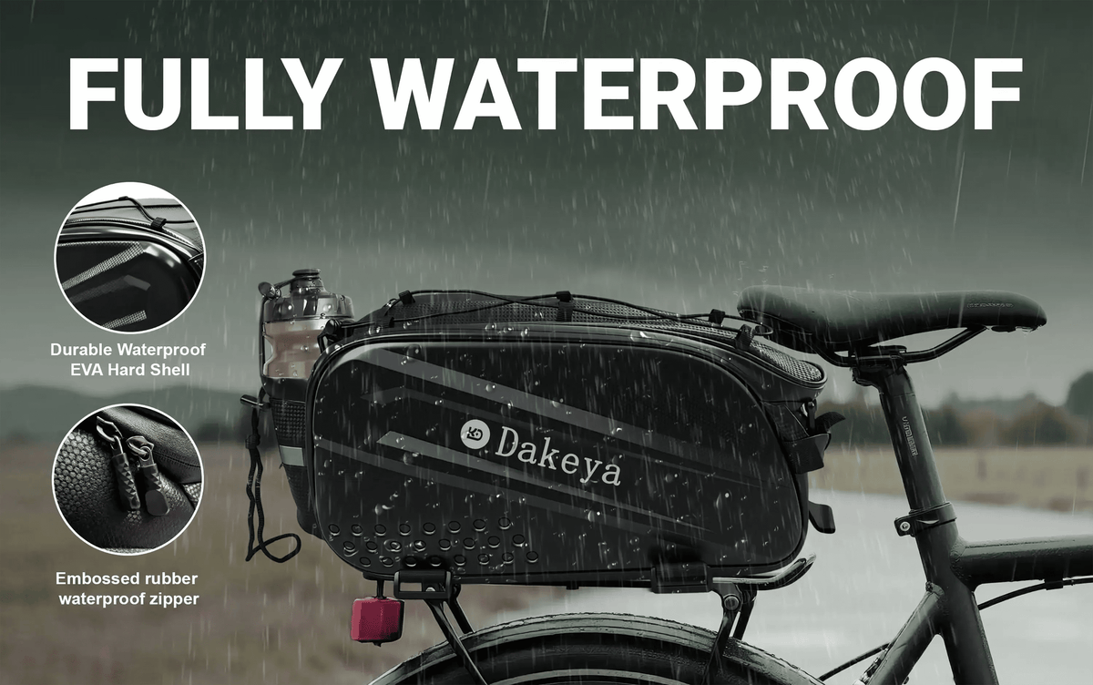 Dakeya 10L Hard Shell Rear Rack Bag - Waterproof Bike & Ebike Trunk - Accessories/Parts - Dakeyabike