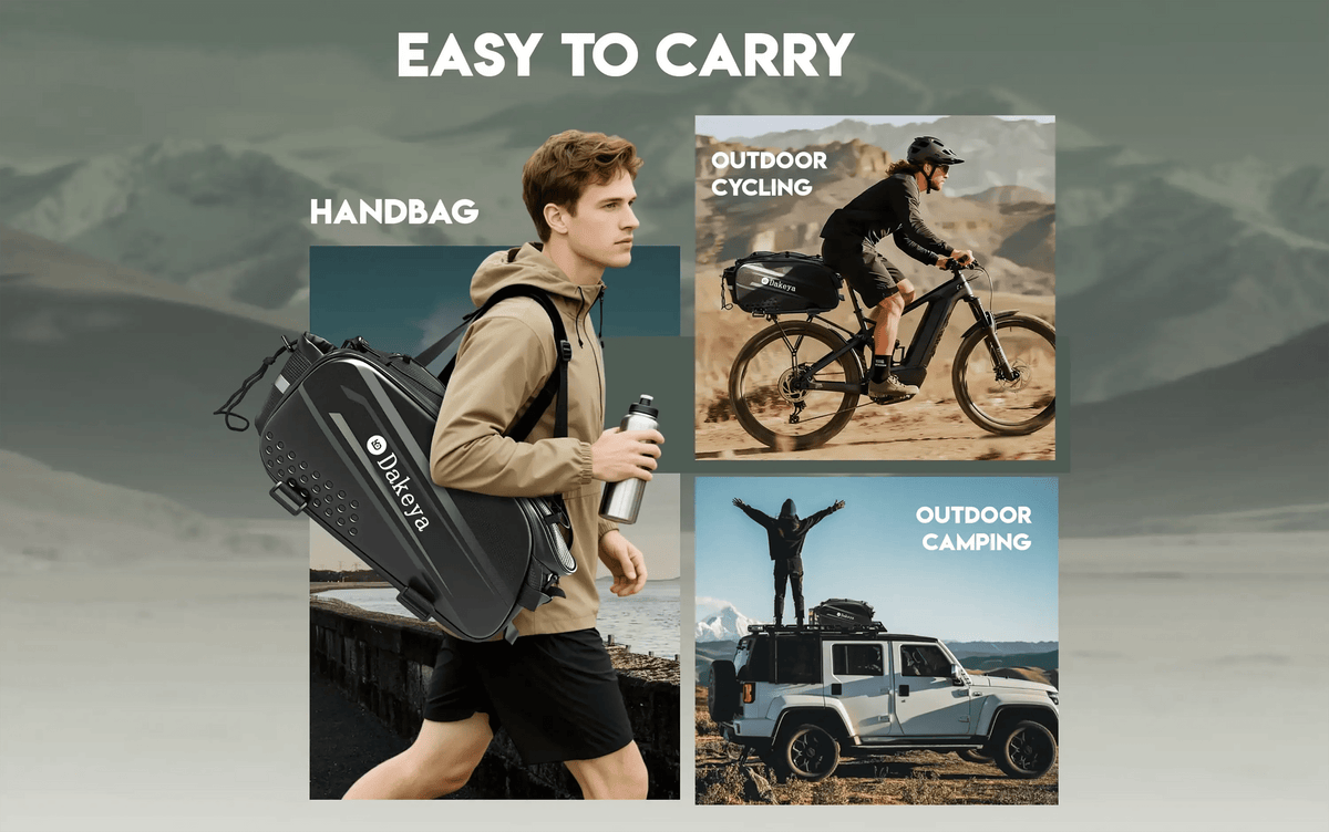 Dakeya 10L Hard Shell Rear Rack Bag - Waterproof Bike & Ebike Trunk - Accessories/Parts - Dakeyabike
