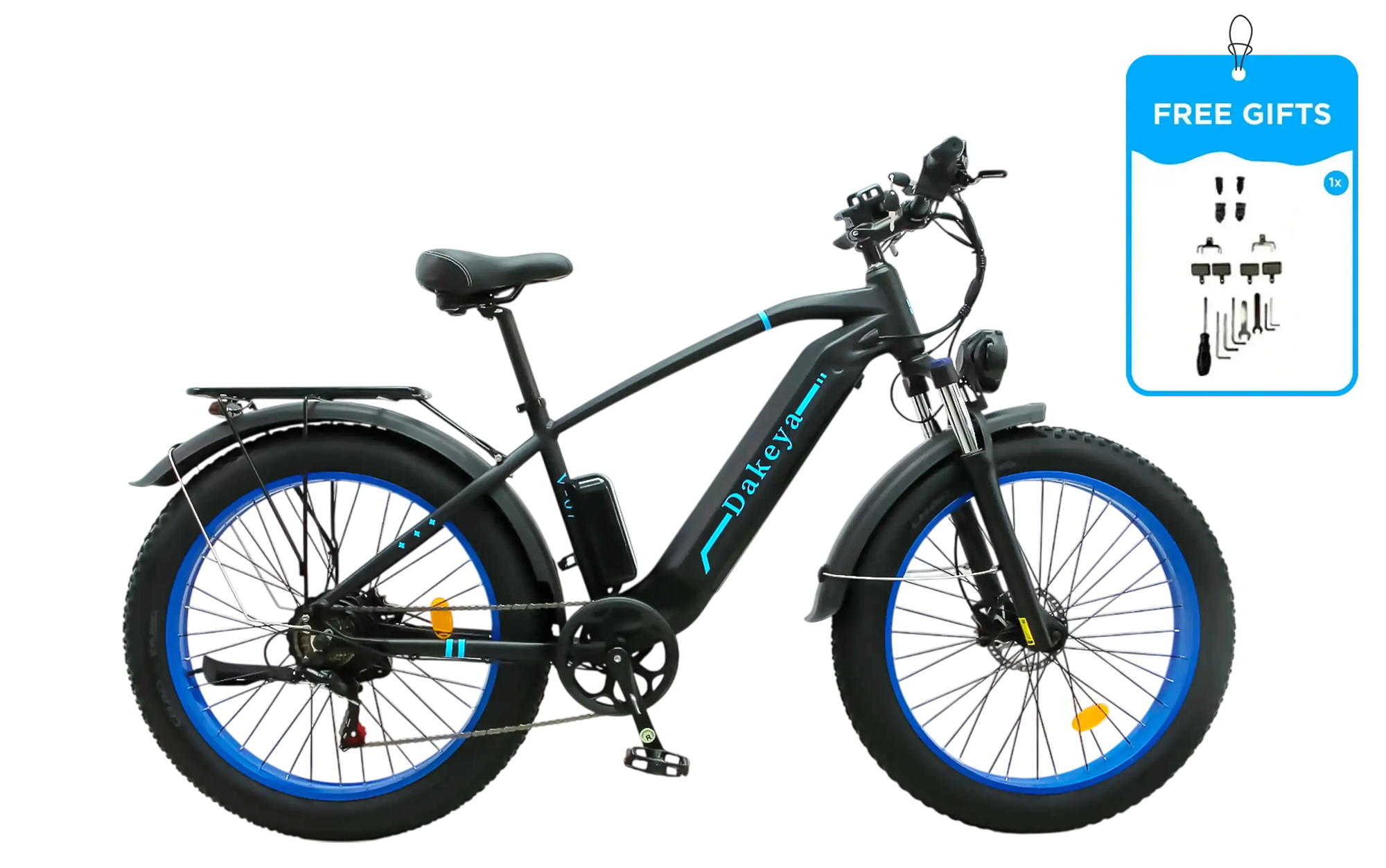 Dakeya V07 – 1600W Fat Tire Electric Bike 26" | 31 MPH