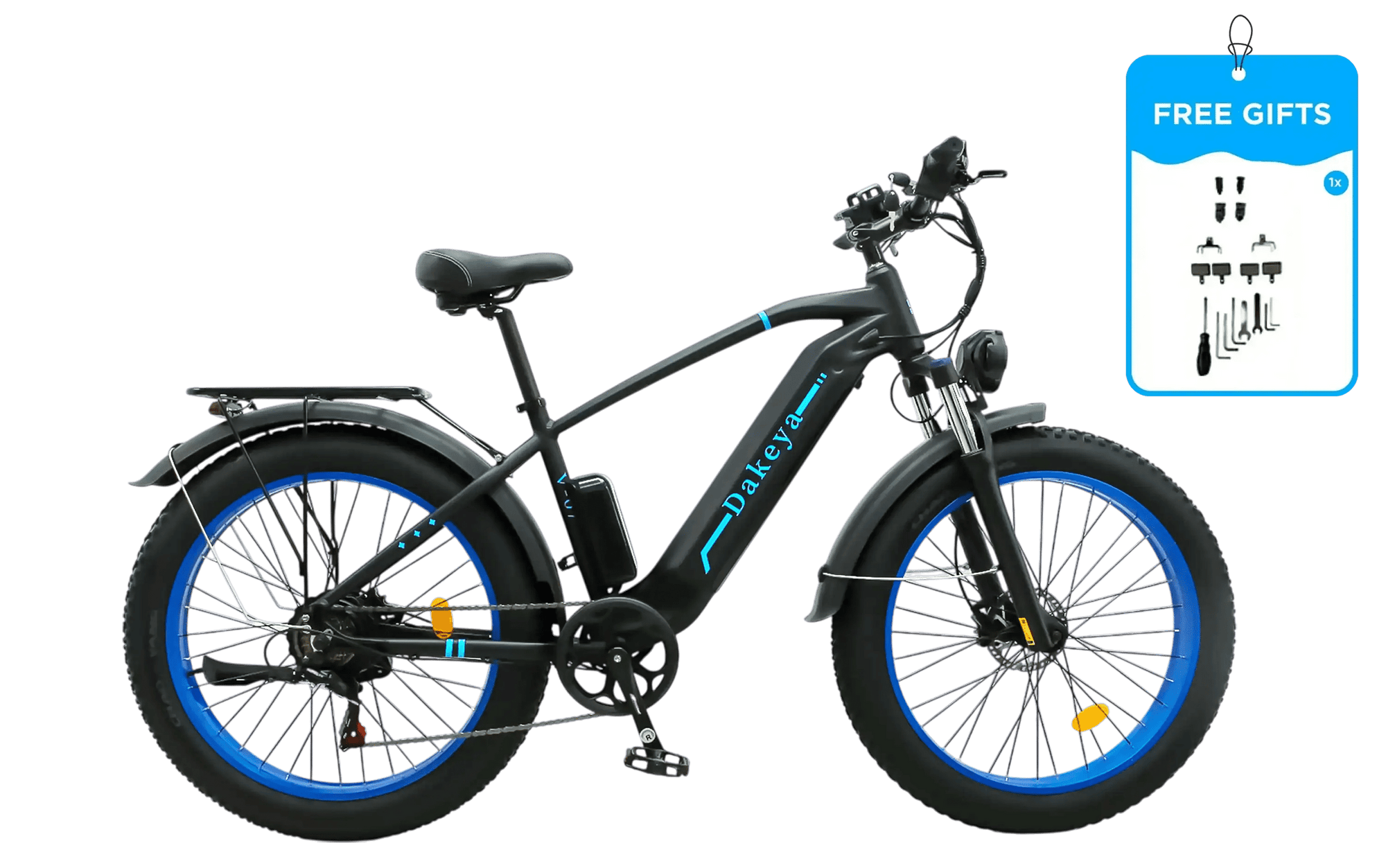 Dakeya V07 – 1600W Fat Tire Electric Bike 26" | 31 MPH - Electric Bike - Dakeyabike