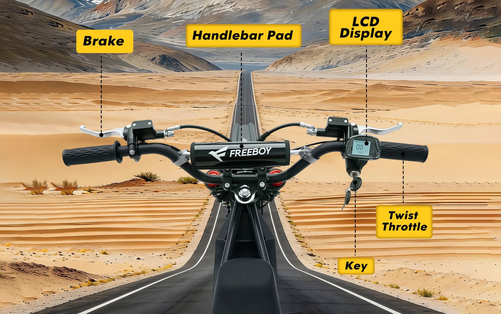 Dakeya 3000W Dirt Electric Bike Y66 – Powered by Freeboy Off-Road eBike - Electric Bike - Dakeyabike