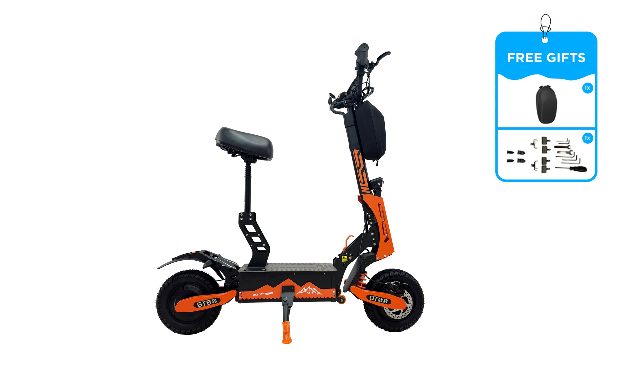 GT08 Electric Scooter – Dual 5600W Motor | 50 MPH | 60V 27Ah Battery | 11” Off-Road Tires | Folding