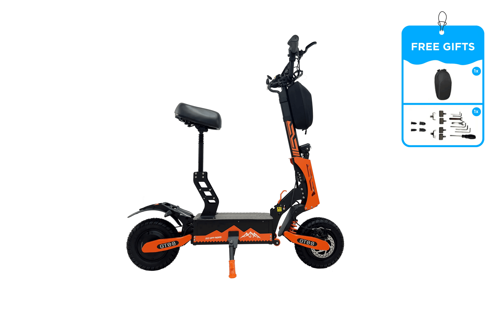 GT08 Electric Scooter – Dual 5600W Motor | 50 MPH | 60V 27Ah Battery | 11” Off-Road Tires | Folding - electric scooter - Dakeyabike
