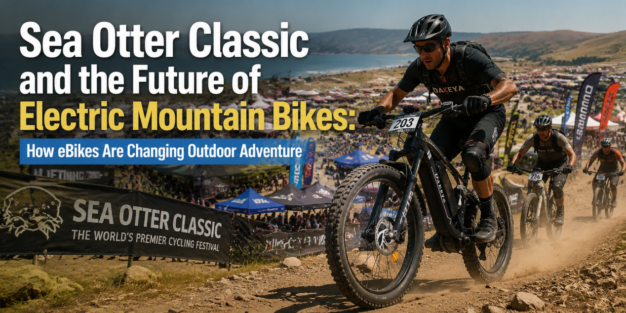 Sea Otter Classic electric mountain bike adventure — fat tire eBike on trail