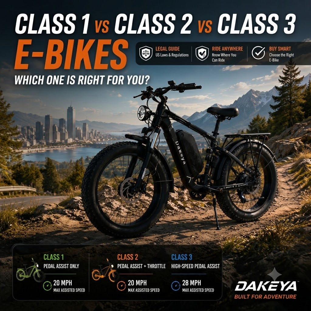 Class 1 vs Class 2 vs Class 3 e-bike comparison guide for US buyers