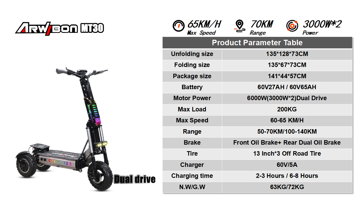 MT30 Scooter 60V 65AH