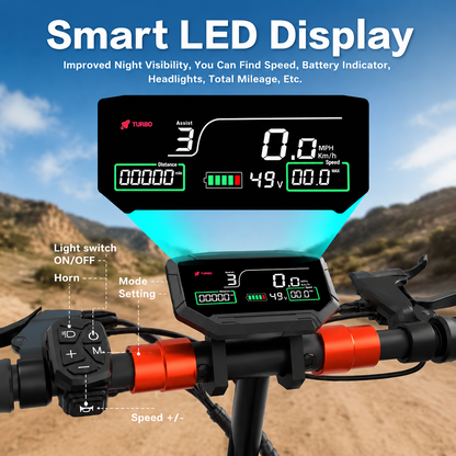 J11 Electric Scooter 1200W Foldable Off-Road eScooter, 48V 18Ah, 33 MPH, 37-Mile Range