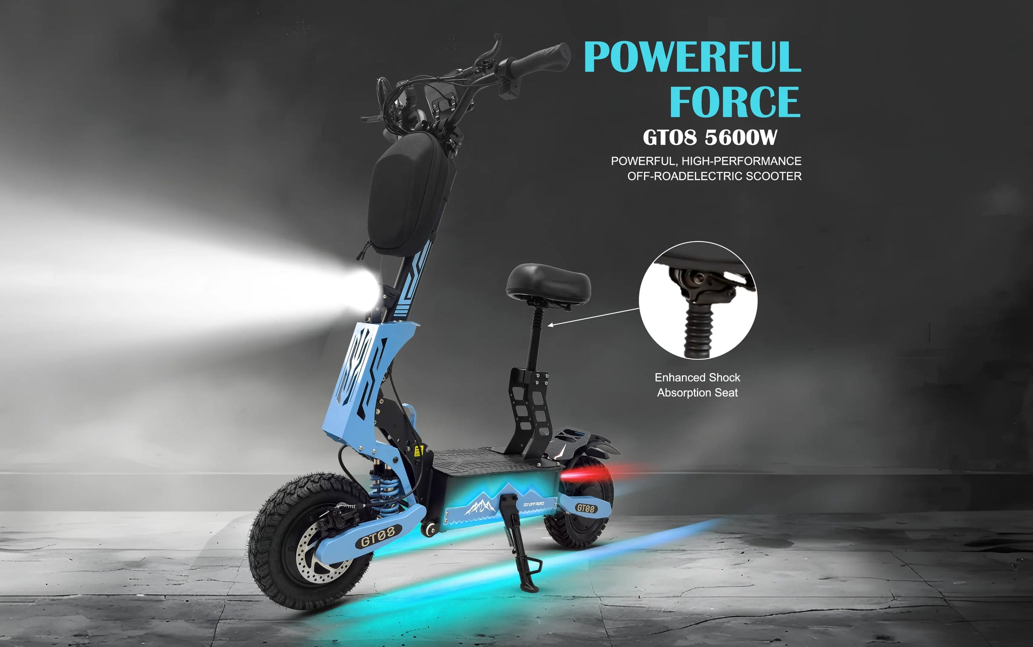 GT08 Electric Scooter – Dual 5600W Motor | 50 MPH | 60V 27Ah Battery | 11” Off-Road Tires | Folding