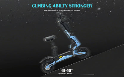 GT08 Electric Scooter – Dual 5600W Motor | 50 MPH | 60V 27Ah Battery | 11” Off-Road Tires | Folding
