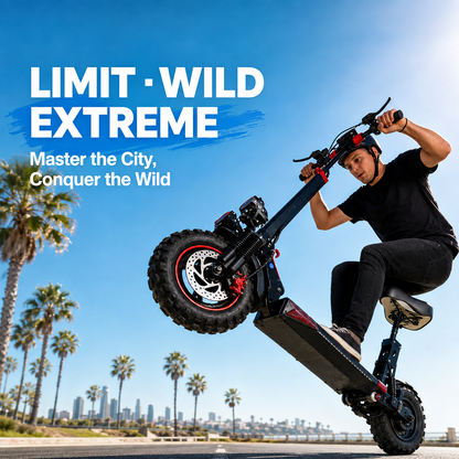 J11 Electric Scooter 1200W Foldable Off-Road eScooter, 48V 18Ah, 33 MPH, 37-Mile Range