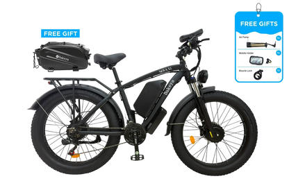 Dakeya NOVA X1 6000W Dual Motor Best Fat Tire eBike Certified to UL2849