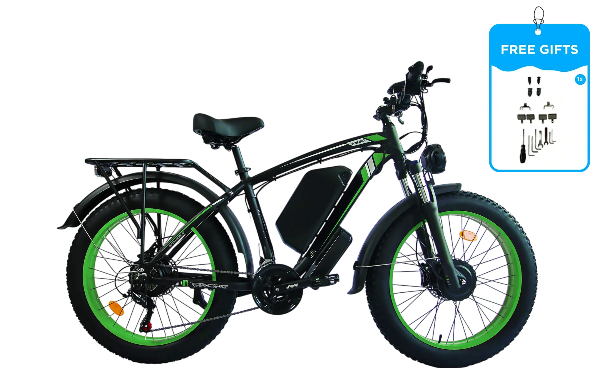 TS60 5000W Fat Tire Electric Bike – Dual Motor eBike USA Yellow TS60 5000W Fat Tire Electric Bike – Dual Motor eBike USA Yellow
