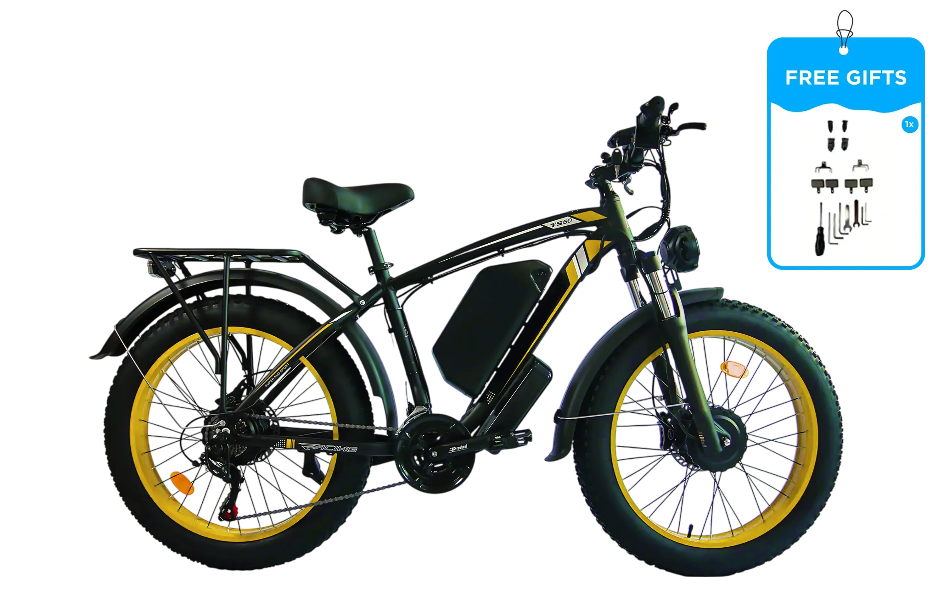 Dakeya TS60 5000W Fat Tire Electric Bike – Dual Motor 60V Off-Road eBike