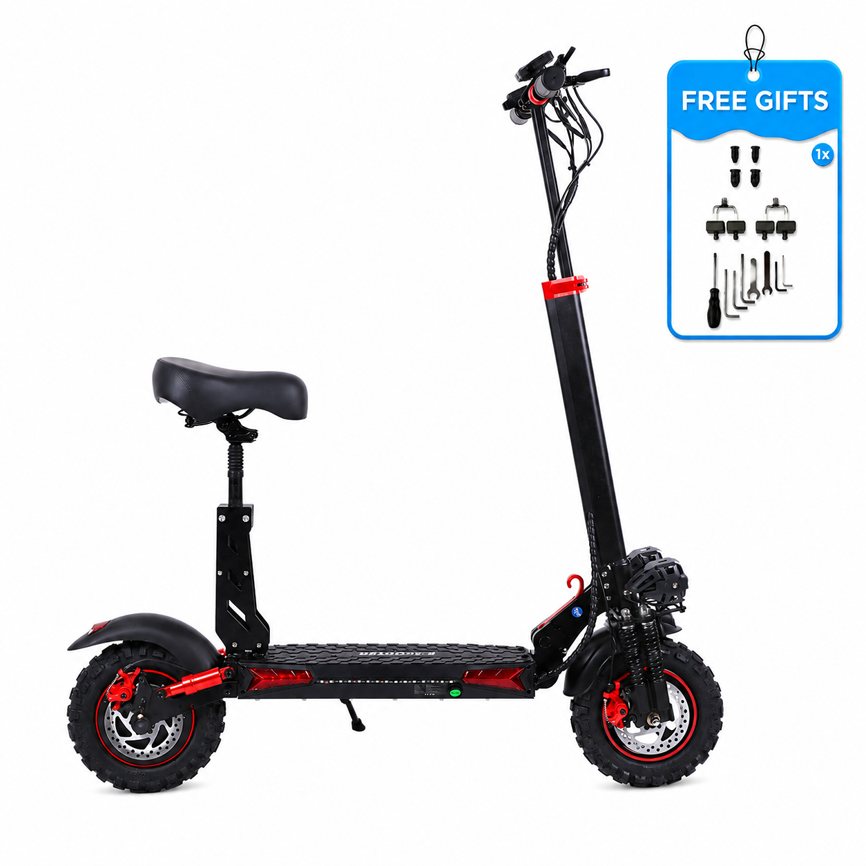 J11 Electric Scooter 1200W Foldable Off-Road eScooter, 48V 18Ah, 33 MPH, 37-Mile Range