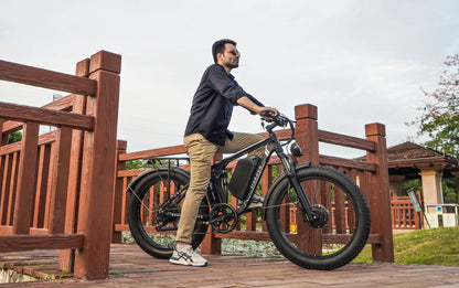 Dakeya Da03 Dual Motor Electric Mountain Bike 5000W - Full Suspension, UL2849 Certified Off-Road Fat Tire