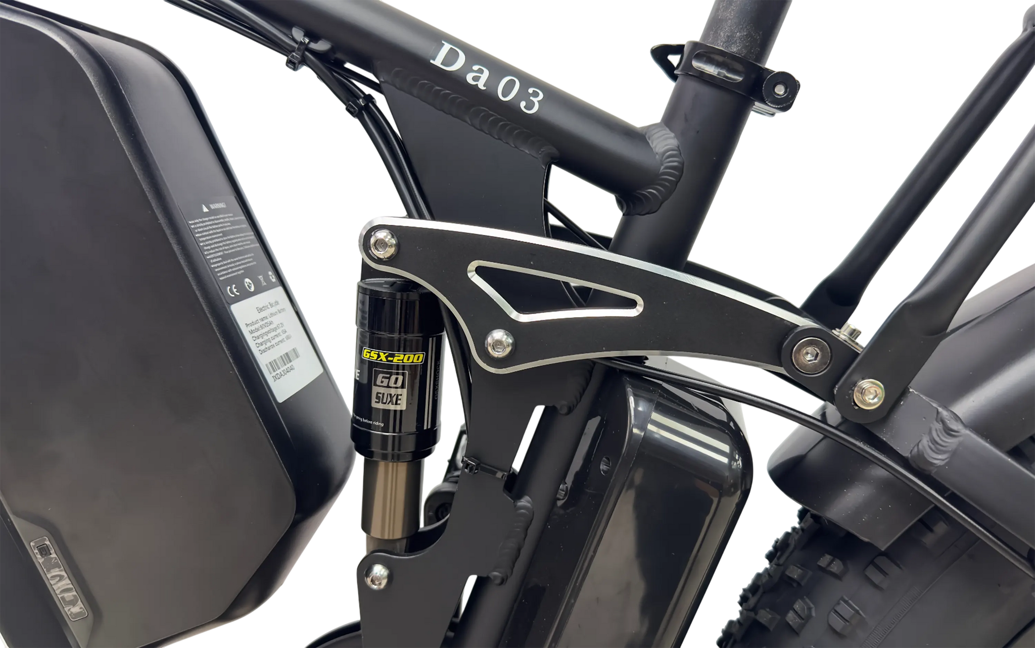 Dakeya Da03 Dual Motor Electric Mountain Bike 5000W - Full Suspension, UL2849 Certified Off-Road Fat Tire