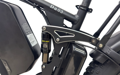 Dakeya Da03 Dual Motor Electric Mountain Bike 5000W - Full Suspension, UL2849 Certified Off-Road Fat Tire