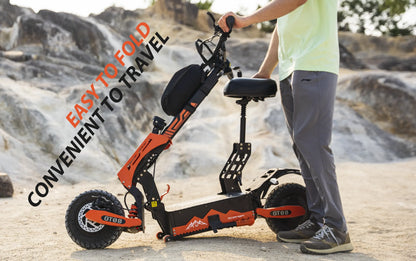 GT08 Electric Scooter – Dual 5600W Motor | 50 MPH | 60V 27Ah Battery | 11” Off-Road Tires | Folding