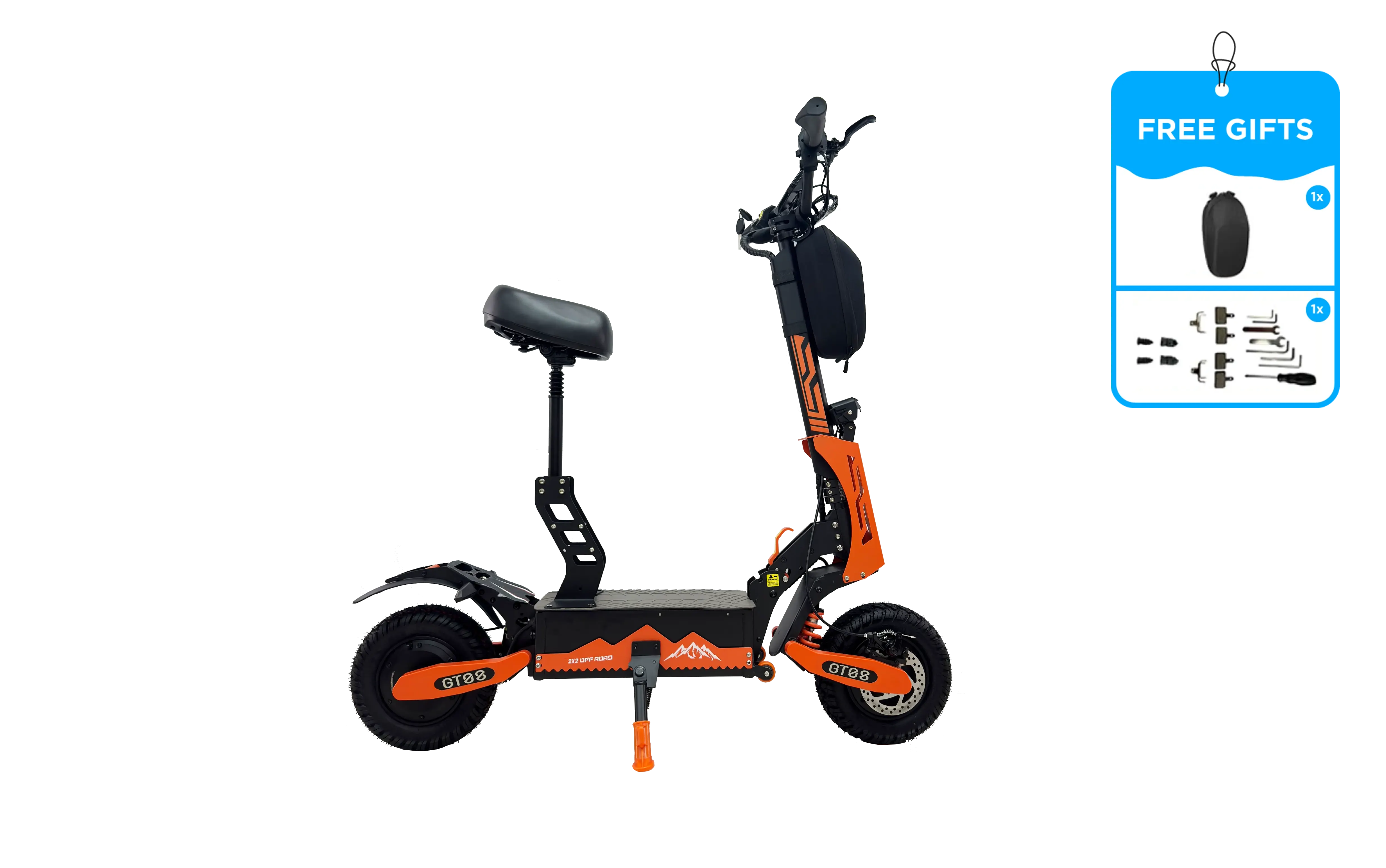 GT08 Electric Scooter – Dual 5600W Motor | 50 MPH | 60V 27Ah Battery | 11” Off-Road Tires | Folding