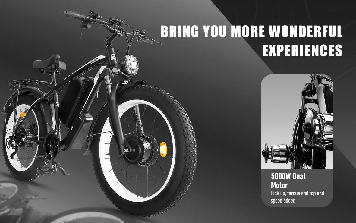 Dakeya TS60 5000W Fat Tire Electric Bike – Dual Motor 60V Off-Road eBike
